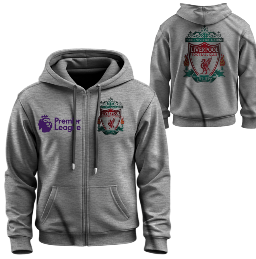 Худі на блискавці Ліверпуль футбол клуб лого емблема Англійська Прем’єр ліга ВСІ Розміри Преміум тканина