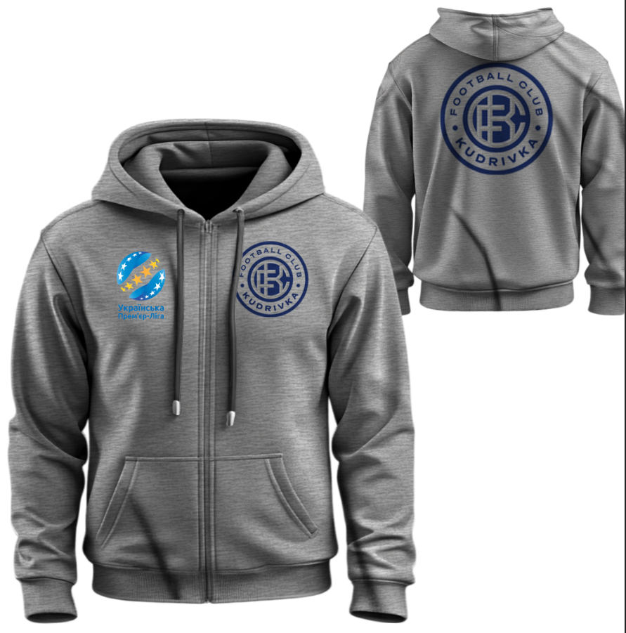 Худі на блискавці Кудрівка футбол клуб УПЛ ліга лого емблема ВСІ Розміри Преміум тканина
