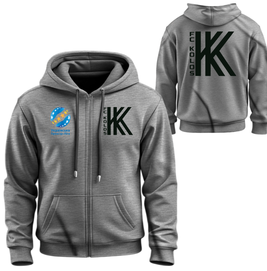 Худі на блискавці Колос футбол клуб УПЛ ліга лого емблема ВСІ Розміри Преміум тканина