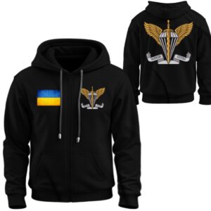 Худі на блискавці ЗСУ ДШВ прапор України емблема лого символ ВСІ Розміри Преміум тканина