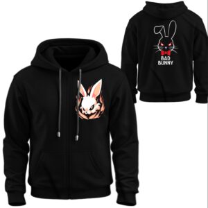 Худі на блискавці Скажений брутальний кролик хорор ВСІ Розміри Преміум тканина