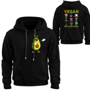 Худі на блискавці Веган факти прикольні написи авокадо ВСІ Розміри Преміум тканина