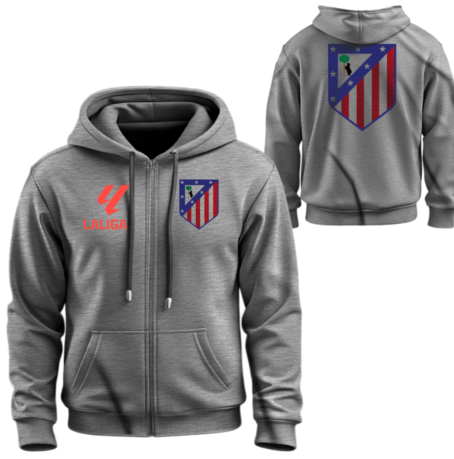 Худі на блискавці Атлетіко клуб футбол Ла Ліга Чемпіонат Іспанії лого емблема ВСІ Розміри Преміум тканина
