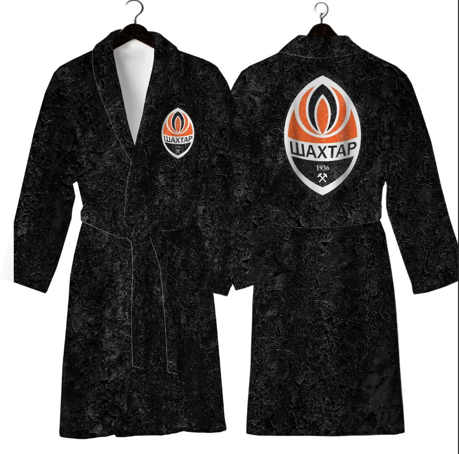 Халат Шахтар футбол клуб емблема лого теплий з принтом ВСІ розміри Преміум тканина