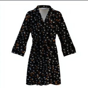 Халат Чорна ікра риби теплий з принтом ВСІ розміри Преміум тканина