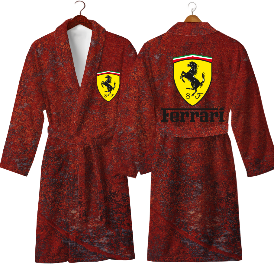 Халат Фераррі емблема лого авто теплий з принтом ВСІ розміри Преміум тканина