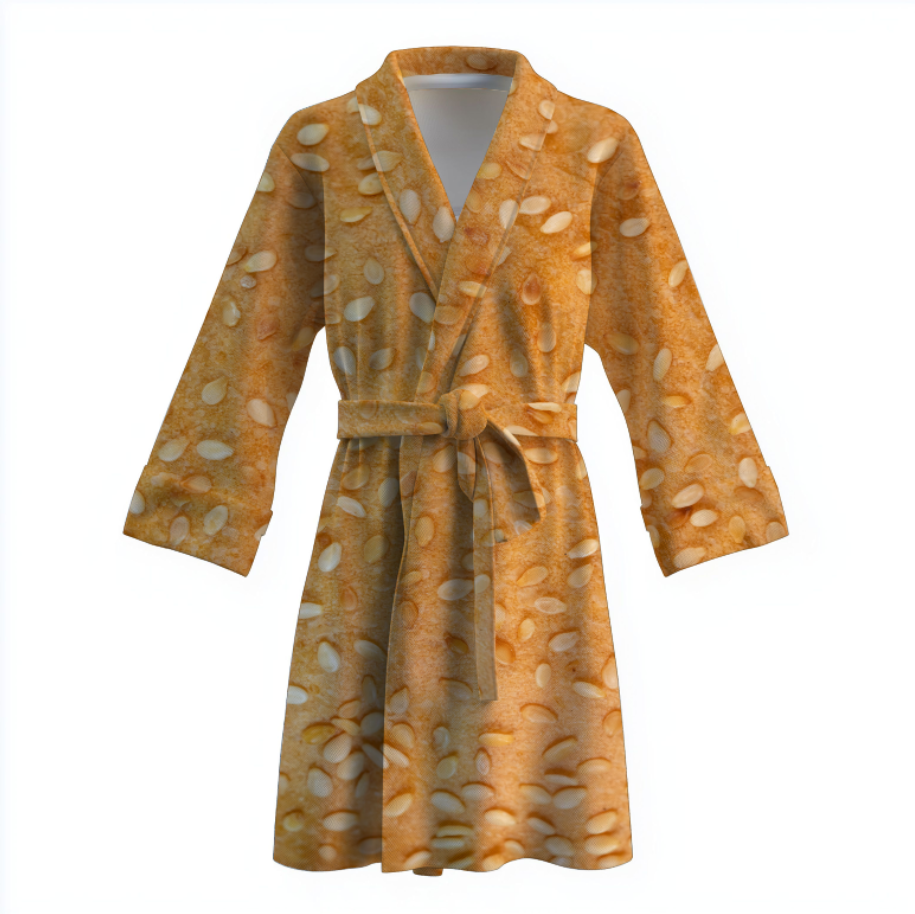 Халат Скоринка хліба текстура теплий з принтом ВСІ розміри Преміум тканина