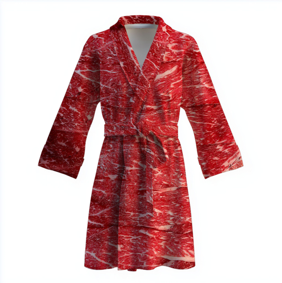 Халат Свіже м'ясо текстура теплий з принтом ВСІ розміри Преміум тканина