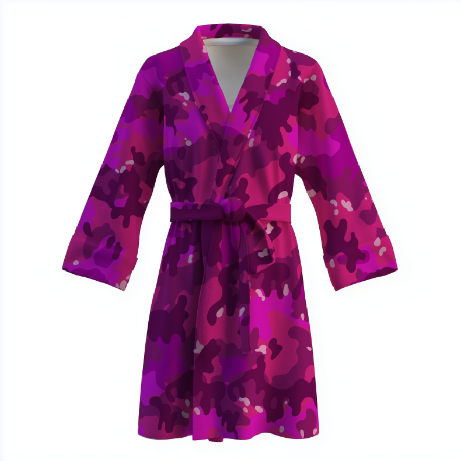 Халат Рожевий камуфляж теплий з принтом ВСІ розміри Преміум тканина