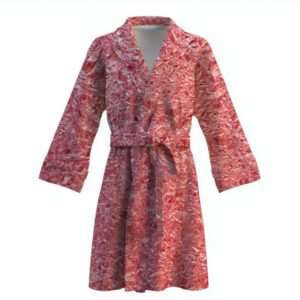 Халат Рожева фольга текстура теплий з принтом ВСІ розміри Преміум тканина