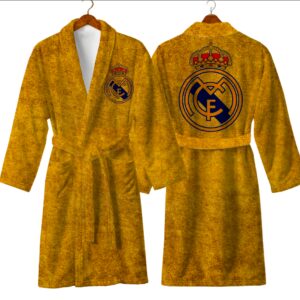 Халат Реал футбол клуб емблема лого теплий з принтом ВСІ розміри Преміум тканина