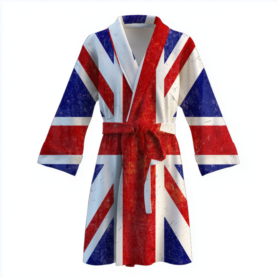 Халат Прапор Великобританії теплий з принтом ВСІ розміри Преміум тканина