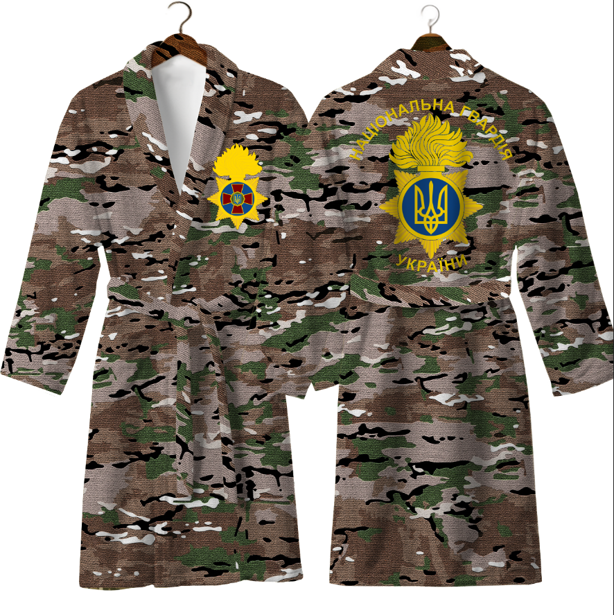 Халат НГУ мультикам емблема знак теплий з принтом ВСІ розміри Преміум тканина