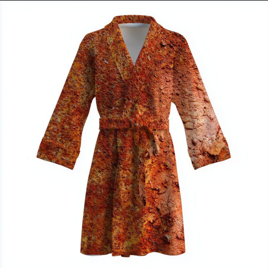 Халат Металева іржа текстура теплий з принтом ВСІ розміри Преміум тканина