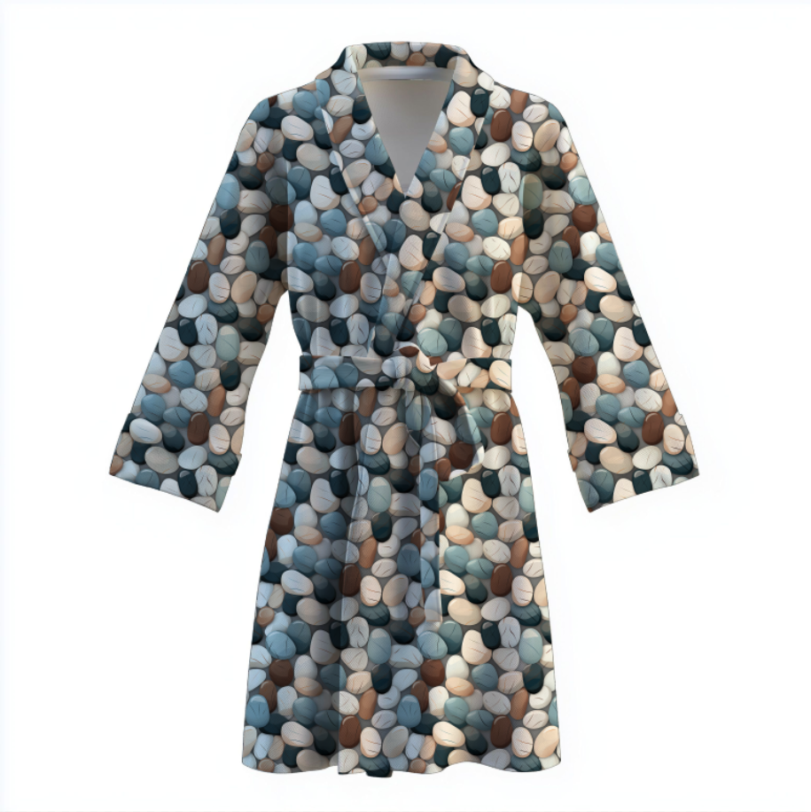 Халат Мармур текстура камінці барвисті каміння теплий з принтом ВСІ розміри Преміум тканина