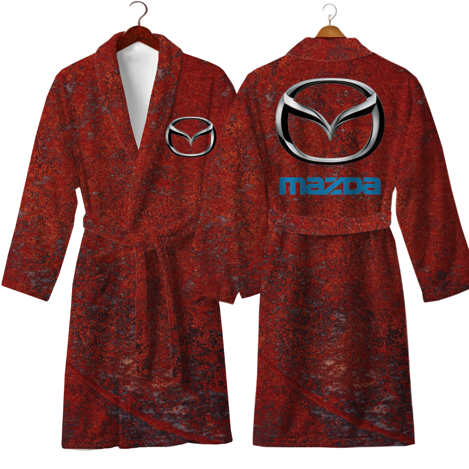 Халат Мазда емблема лого авто теплий з принтом ВСІ розміри Преміум тканина
