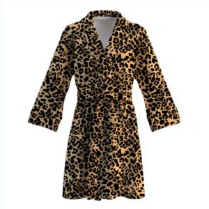 Халат Леопардова текстура хутро тварини теплий з принтом ВСІ розміри Преміум тканина