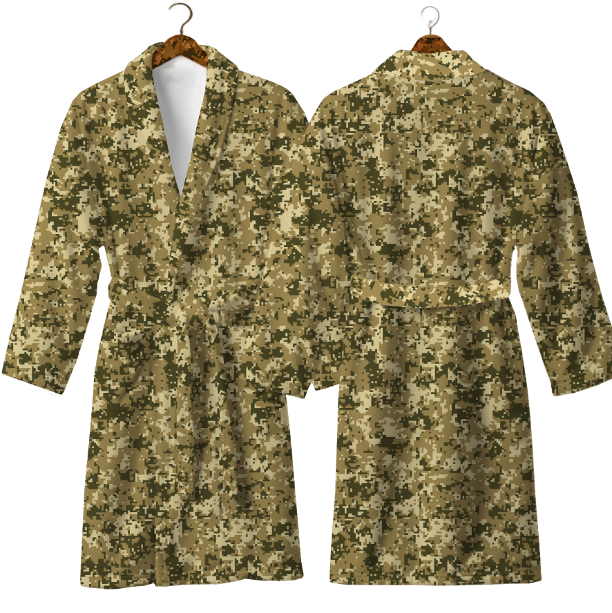 Халат ЗСУ піксель текстура теплий з принтом ВСІ розміри Преміум тканина