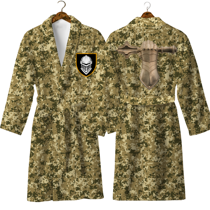 Халат ЗСУ піксель емблема знак танкові війська теплий з принтом ВСІ розміри Преміум тканина