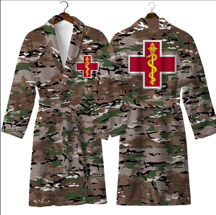 Халат ЗСУ мультикам медичні сили емблема знак червоний хрест теплий з принтом ВСІ розміри Преміум тканина