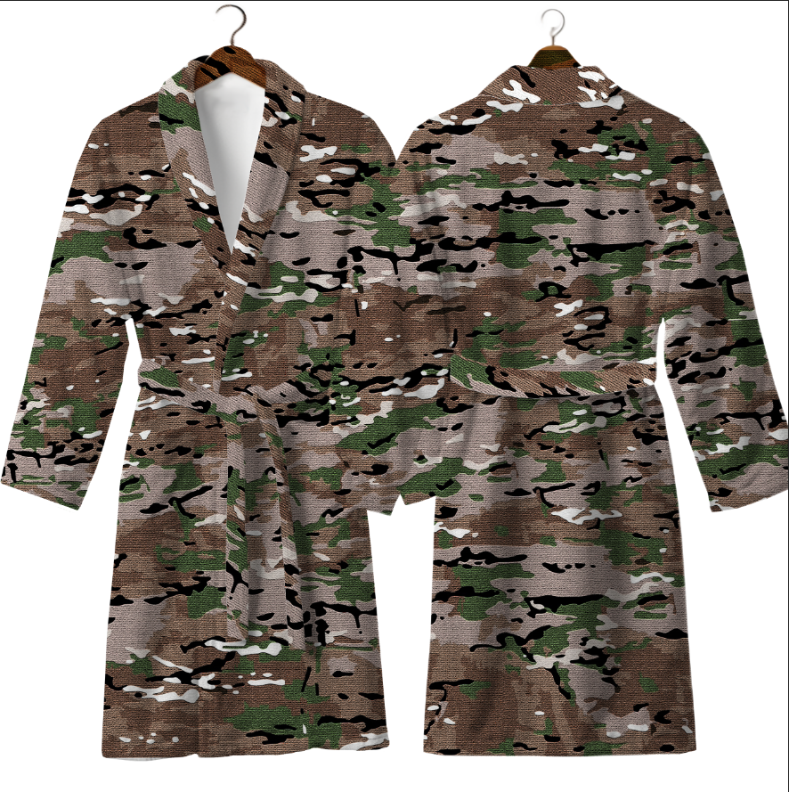 Халат ЗСУ мультикам текстура камуфляж теплий з принтом ВСІ розміри Преміум тканина