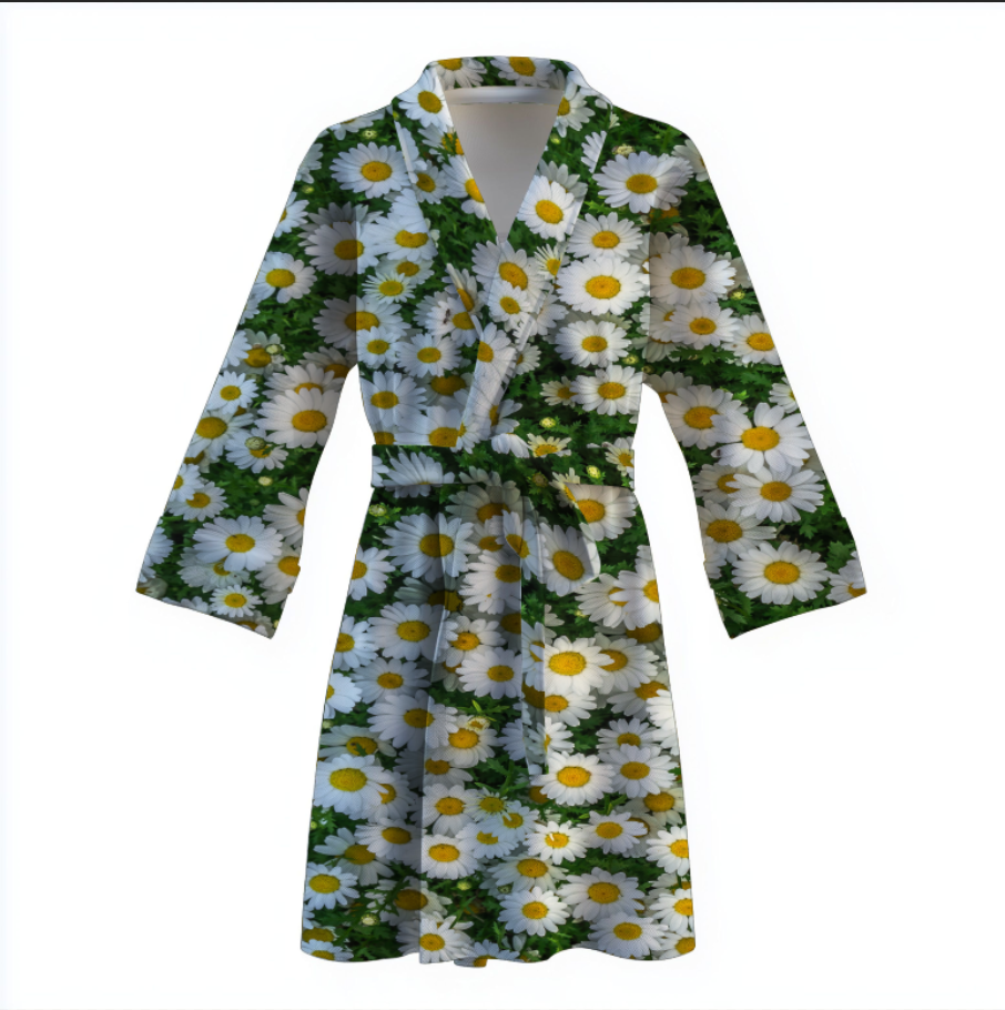 Халат З ромашками квіти теплий з принтом ВСІ розміри Преміум тканина