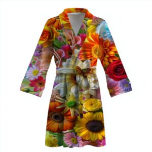 Халат З квітами теплий з принтом ВСІ розміри Преміум тканина