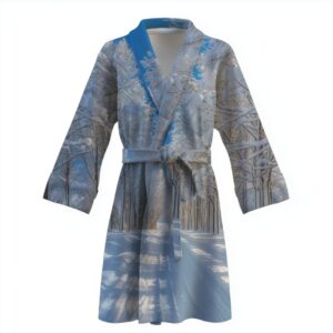 Халат Зимовий ліс природа теплий з принтом ВСІ розміри Преміум тканина