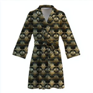 Халат Елегантні геометричні орнаменти стиль арт деко 1 теплий з принтом ВСІ розміри Преміум тканина