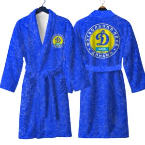 Халат Динамо футбол клуб емблема лого теплий з принтом ВСІ розміри Преміум тканина