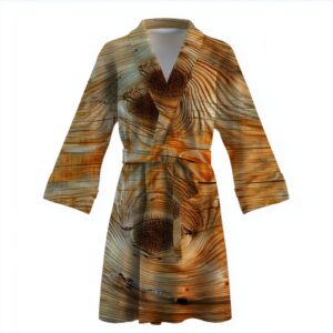 Халат Дерев'яна текстура дерево теплий з принтом ВСІ розміри Преміум тканина