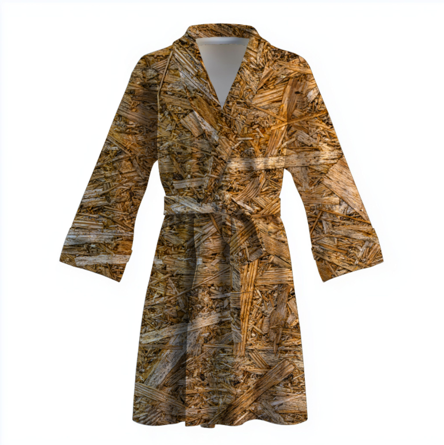 Халат Дерево дерев'яна текстура дошка озб теплий з принтом ВСІ розміри Преміум тканина