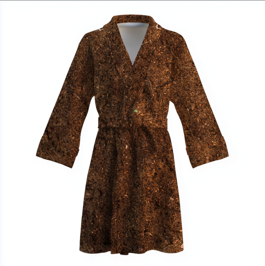 Халат Грунт земля текстура теплий з принтом ВСІ розміри Преміум тканина