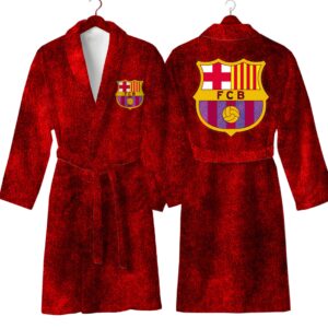 Халат Барселона футбол клуб емблема лого теплий з принтом ВСІ розміри Преміум тканина