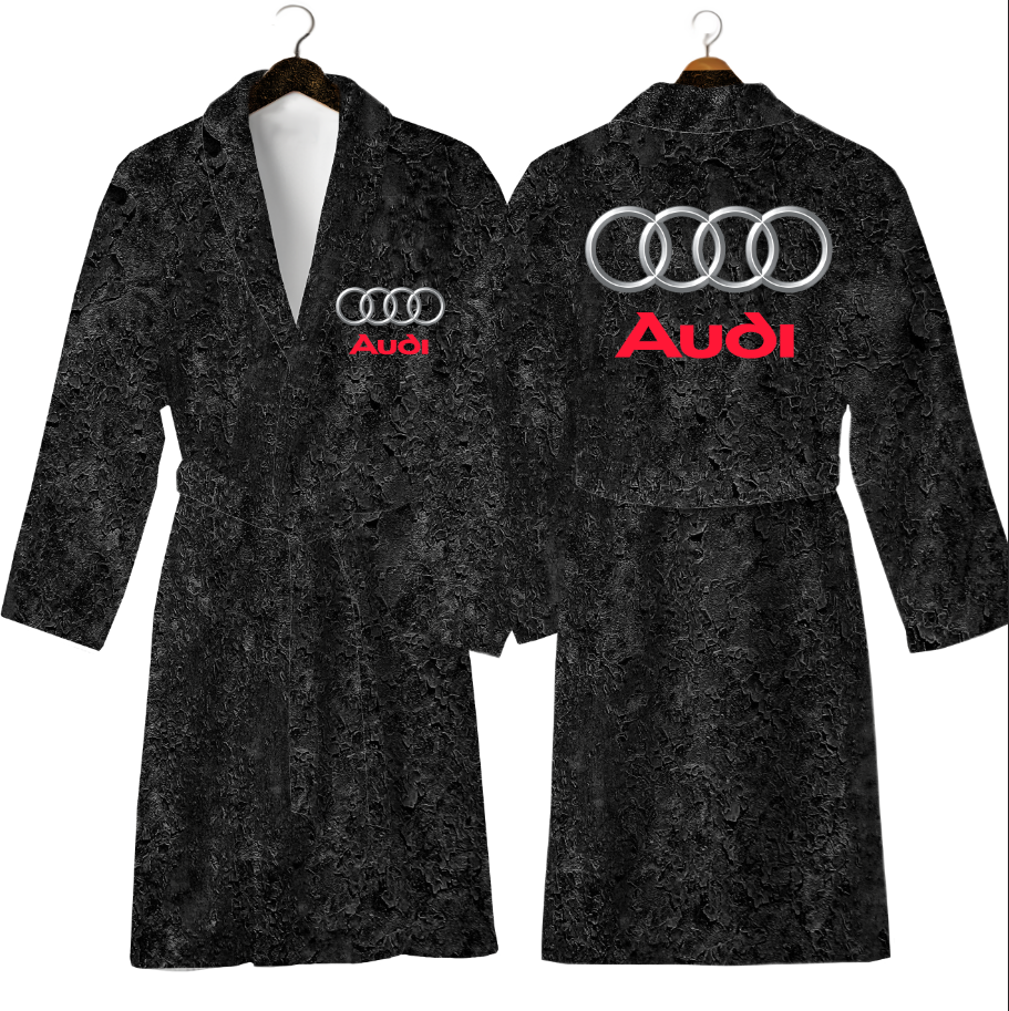 Халат Ауді емблема лого авто Audi теплий з принтом ВСІ розміри Преміум тканина
