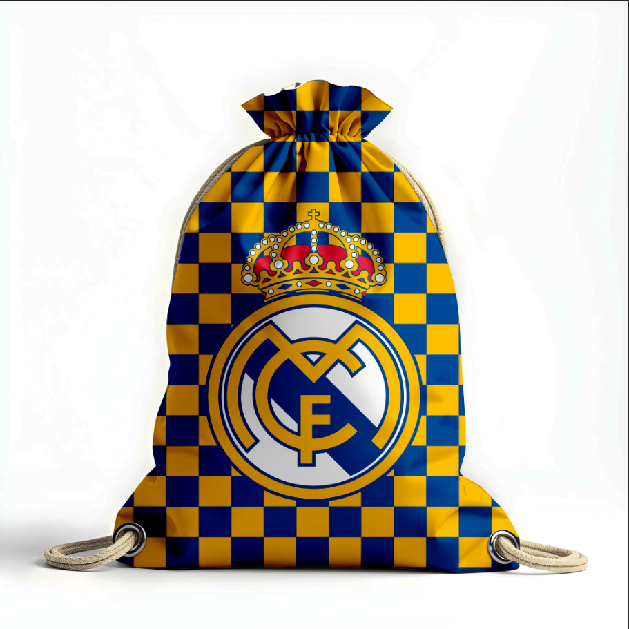 Рюкзак мішок з 3D принтом "Реал Мадрид клуб футбол емблема" 111
