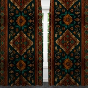 Штори Барвисті з принтом перського килима квіткові візерунки орнаменти персидський турецький 7385 Фотоштора ВСІ розміри