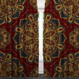 Штори Барвисті з принтом перського килима квіткові візерунки орнаменти персидський турецький 3758 Фотоштора ВСІ розміри