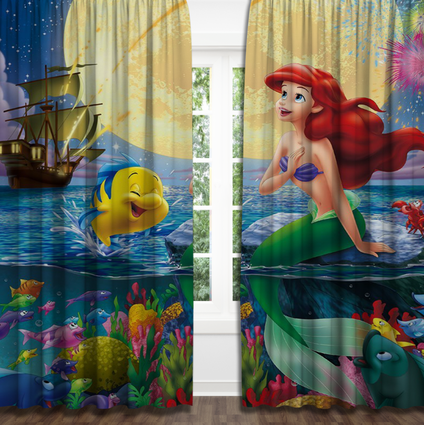 Штори Аріель русалонька мультик Фотоштора ВСІ розміри