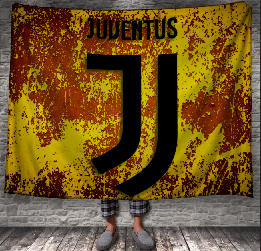 Плед Ювентус футбол клуб емблема логотип 17 150х200 см
