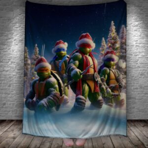 Плед Черепашки ніндзя новорічні 150х200 см
