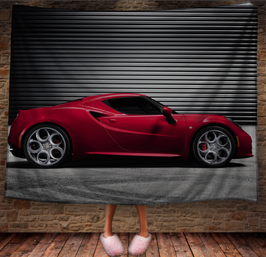Плед Червона альфа ромео машина авто 150х200 см