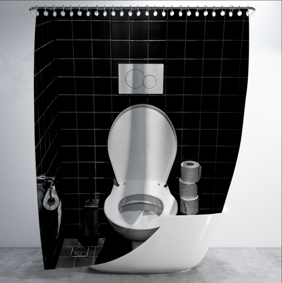 Штора в душ Шикарна ванна кімната з унітазом 3 для ванної 150х200 см