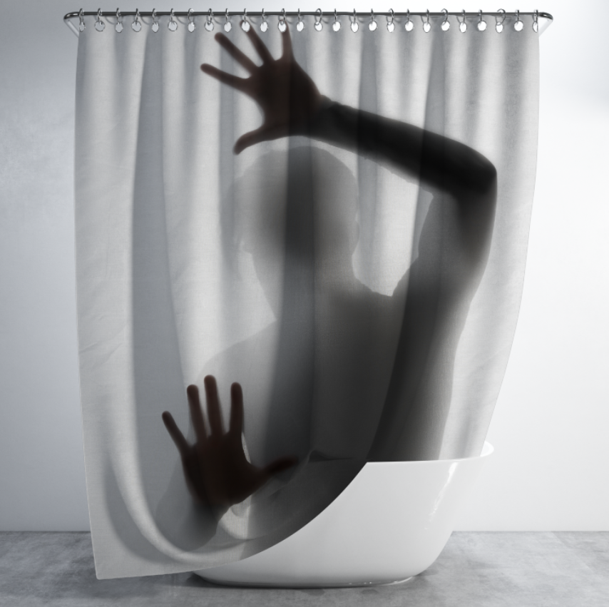 Штора в душ Силует чоловіка тінь для ванної 150х200 см