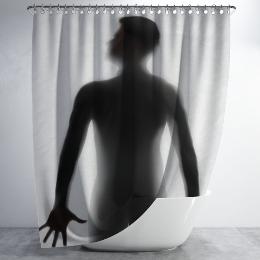 Штора в душ Силует чоловіка для ванної 150х200 см