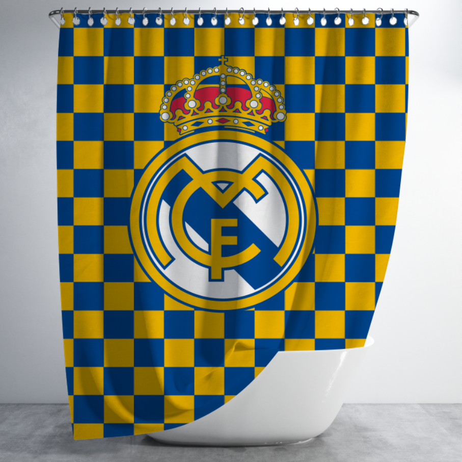 Штора в душ Реал мадрид клуб футбол емблема лого 1 для ванної 150х200 см