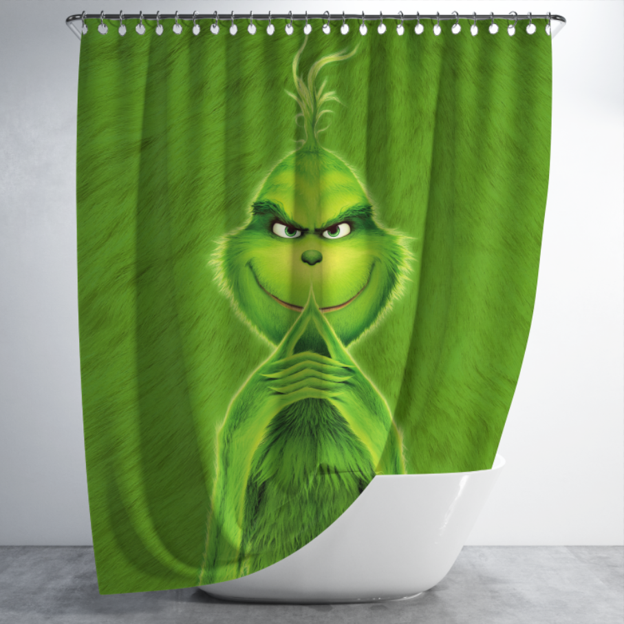 Штора в душ Зелена грінч для ванної 150х200 см