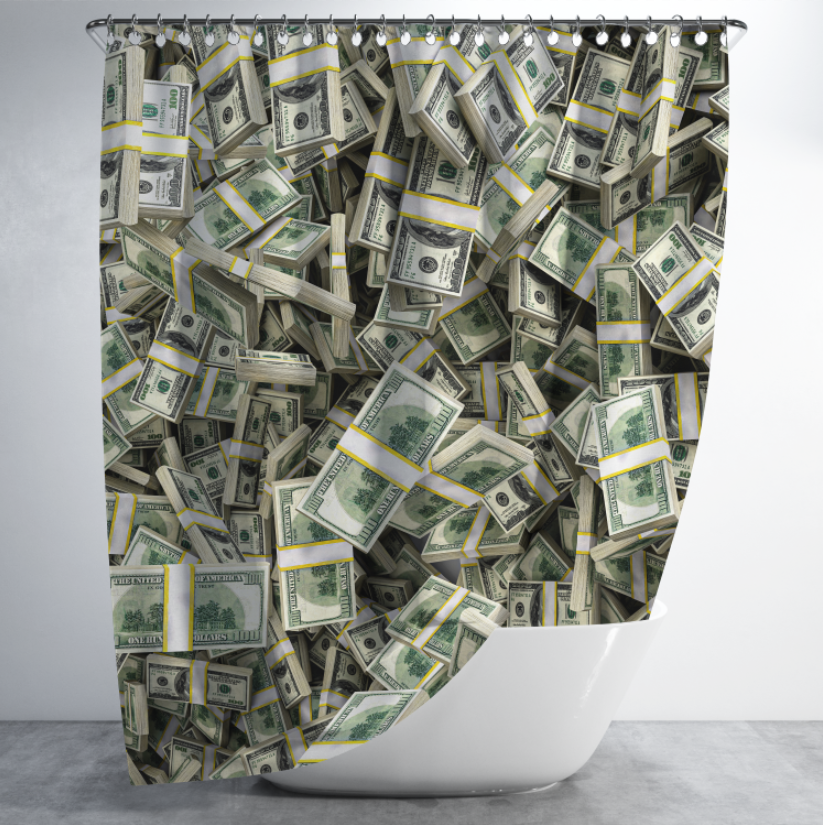 Штора в душ З грошима доларами для ванної 150х200 см