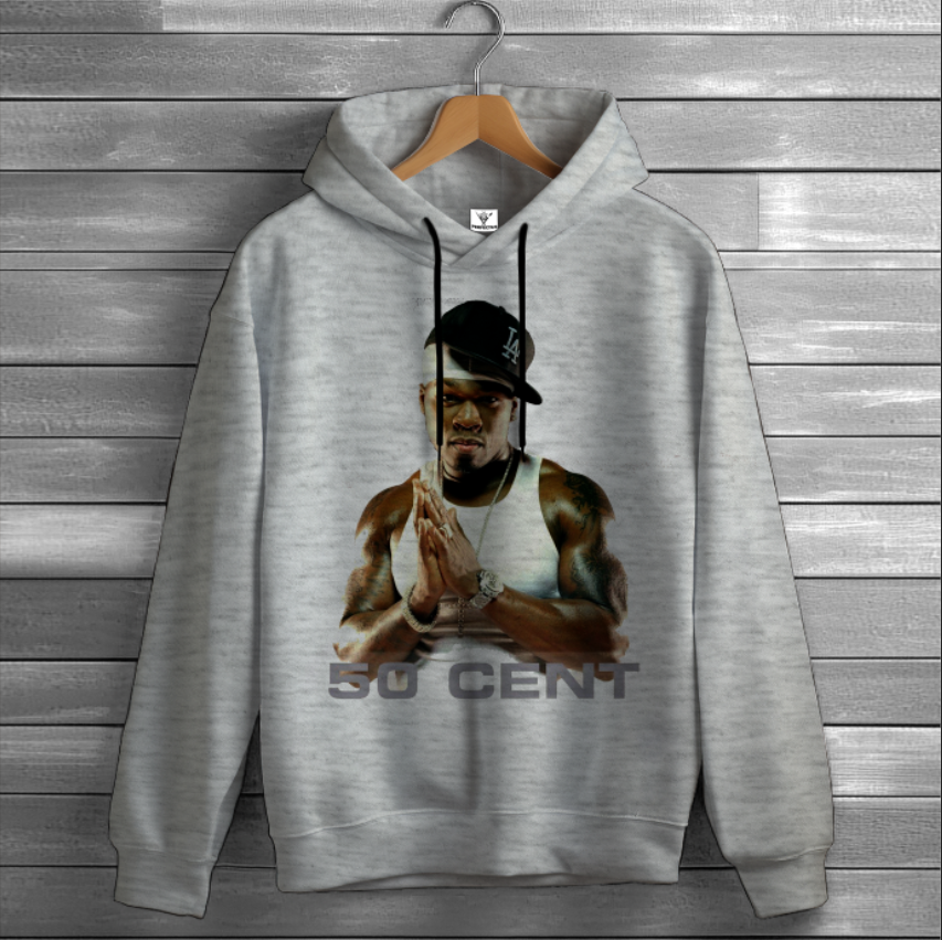 Толстовка худі Репер 50 Cent Кертіс Джексон оверсайз унісекс худі ВСІ розміри Преміум тканина