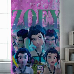 Штора Huntrix хантрікс K Pop Мисливці на демонів аніме заставка лого зоі з принтом ВСІ розміри